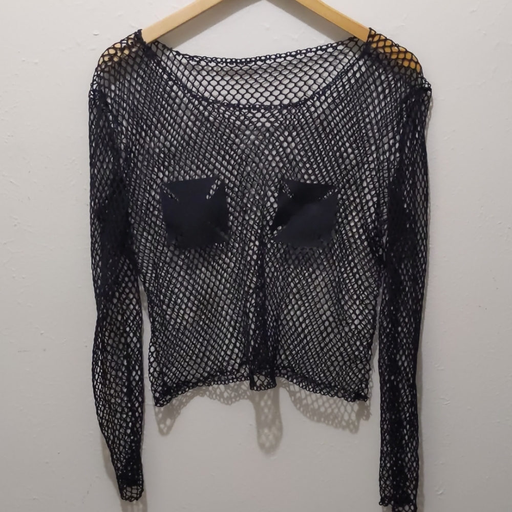 Fishnet biker shirt